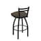 Holland Bar Stool Co 30" Low Back Swivel Bar Stool, Black Wrinkle, Canter Earth Seat 41130BW006 - alternate 2